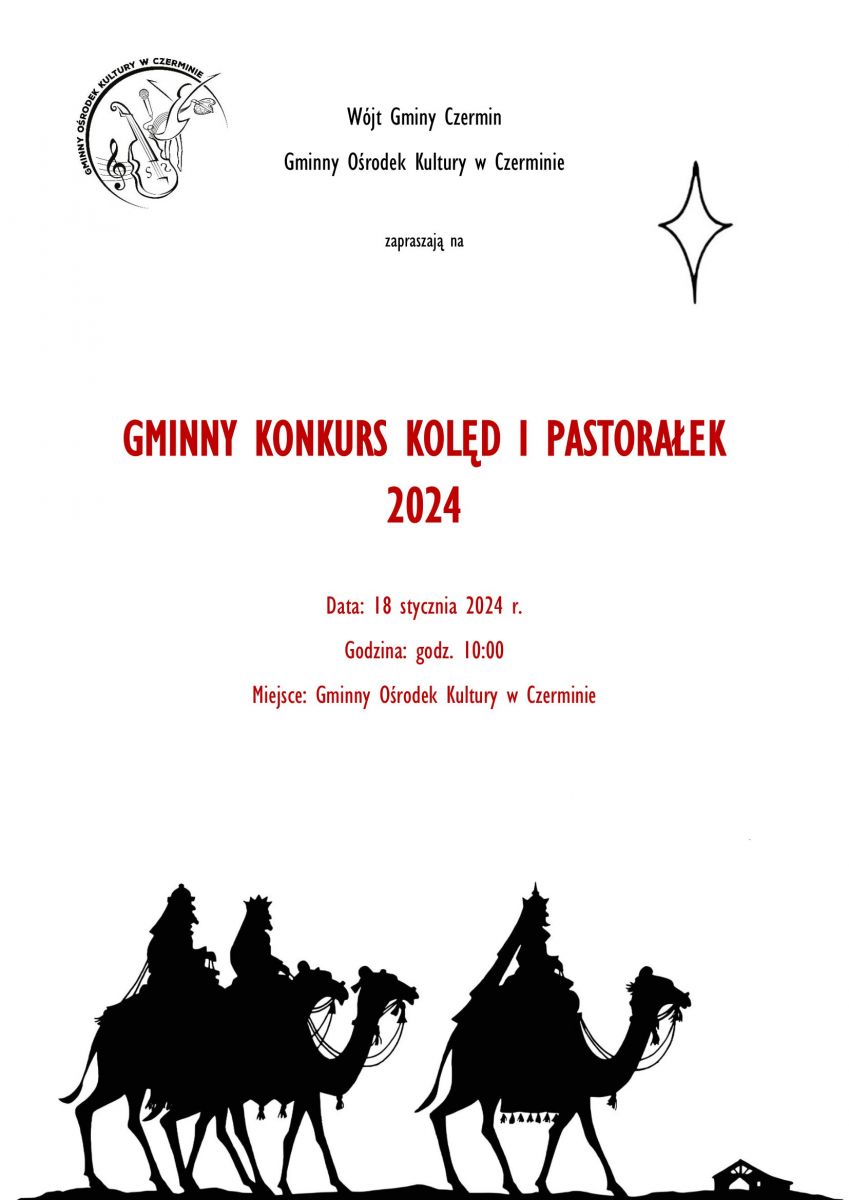 Plakat Konkursu Kolęd i Pastorałek 2024